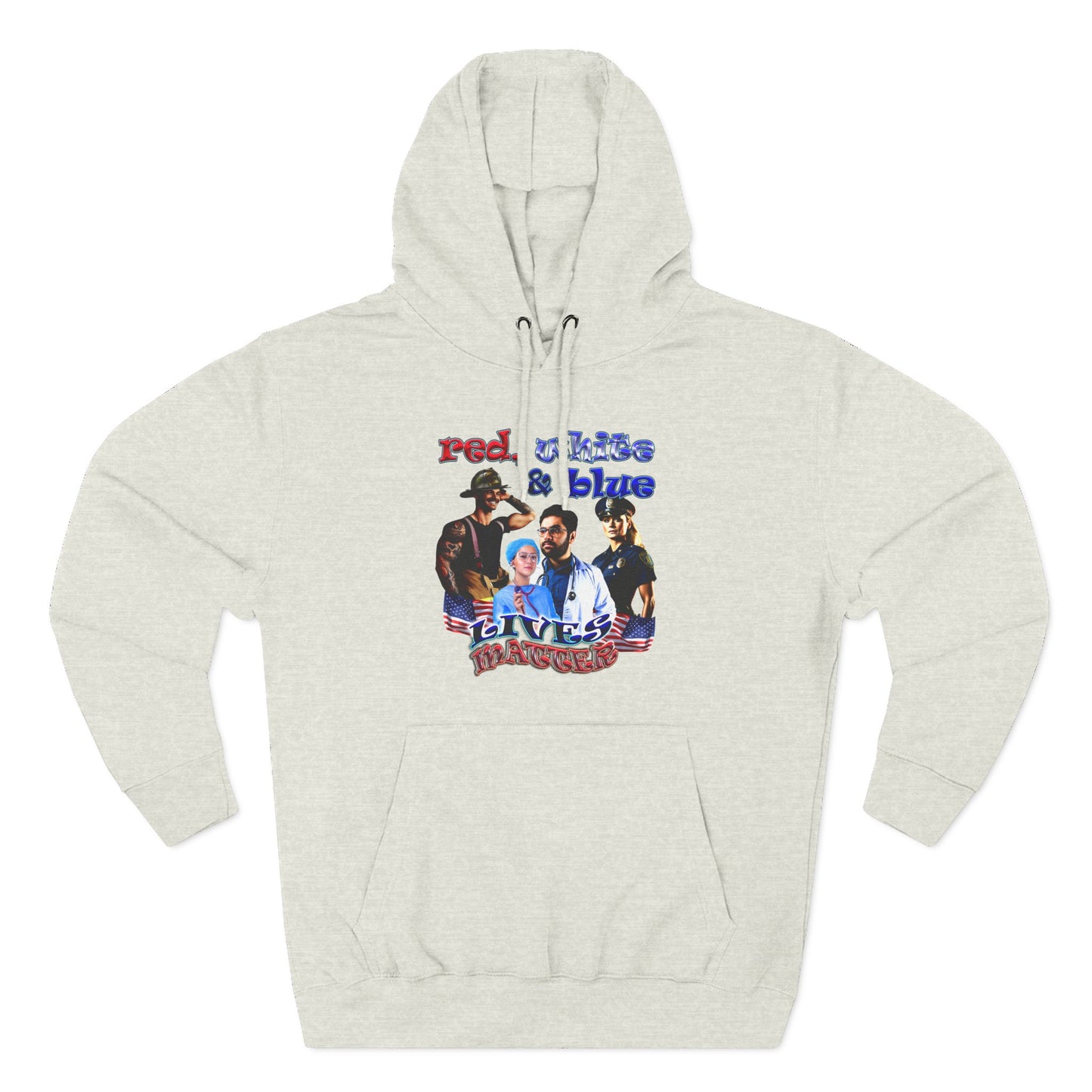 rw&b lives matter - Three-Panel Fleece Hoodie