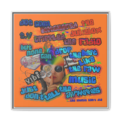 drop the beat - framed canvas art (crusta)