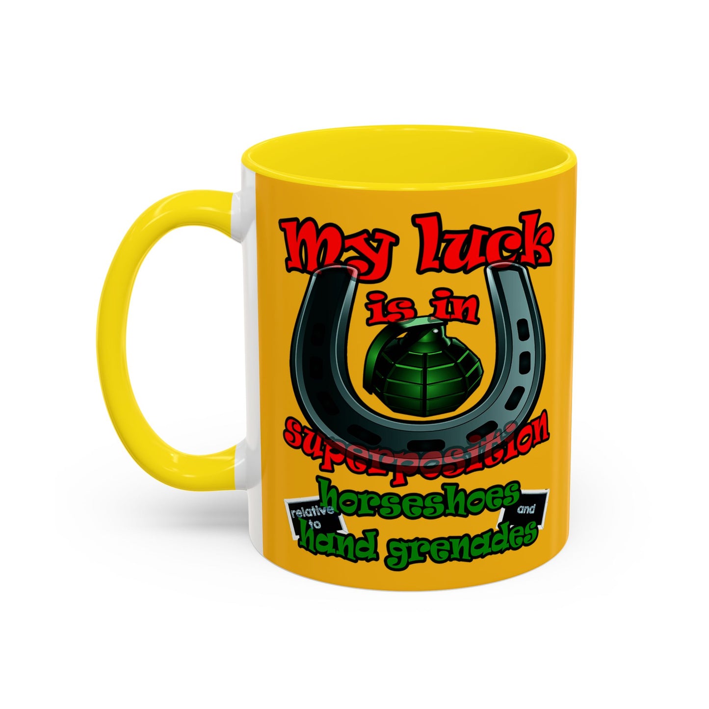 my luck - Accent Mug (yellow)
