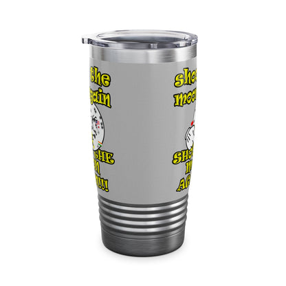 shoot the moon again - Ringneck Tumbler, 20oz (light grey)