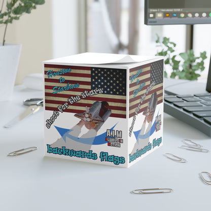 shoot for the stars - note cube (white)