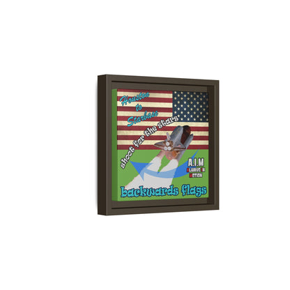 shoot for the stars - framed canvas art (green)
