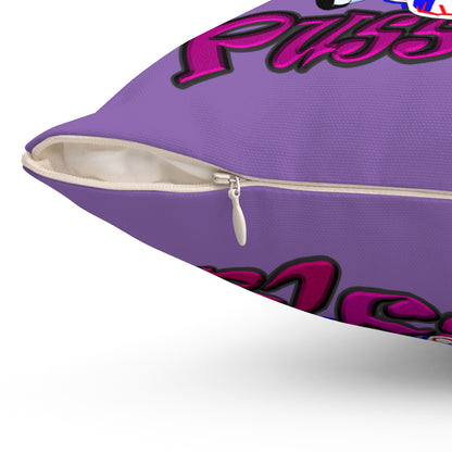 tag that - Spun Polyester Square Pillow - (light purple)