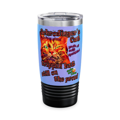 schrodinger's cat - Ringneck Tumbler, 20oz (light blue-purple wave)