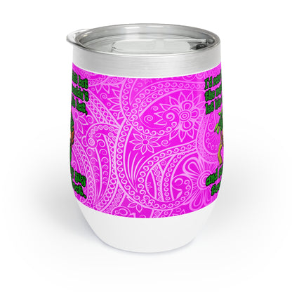 turtle race - Chill Wine Tumbler (pink swirl)