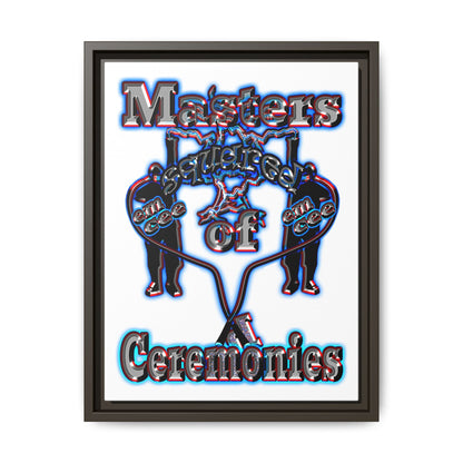 em cee squared - framed canvas art (white)