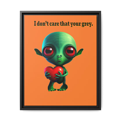 I don't care that your grey - framed canvas art (crusta)