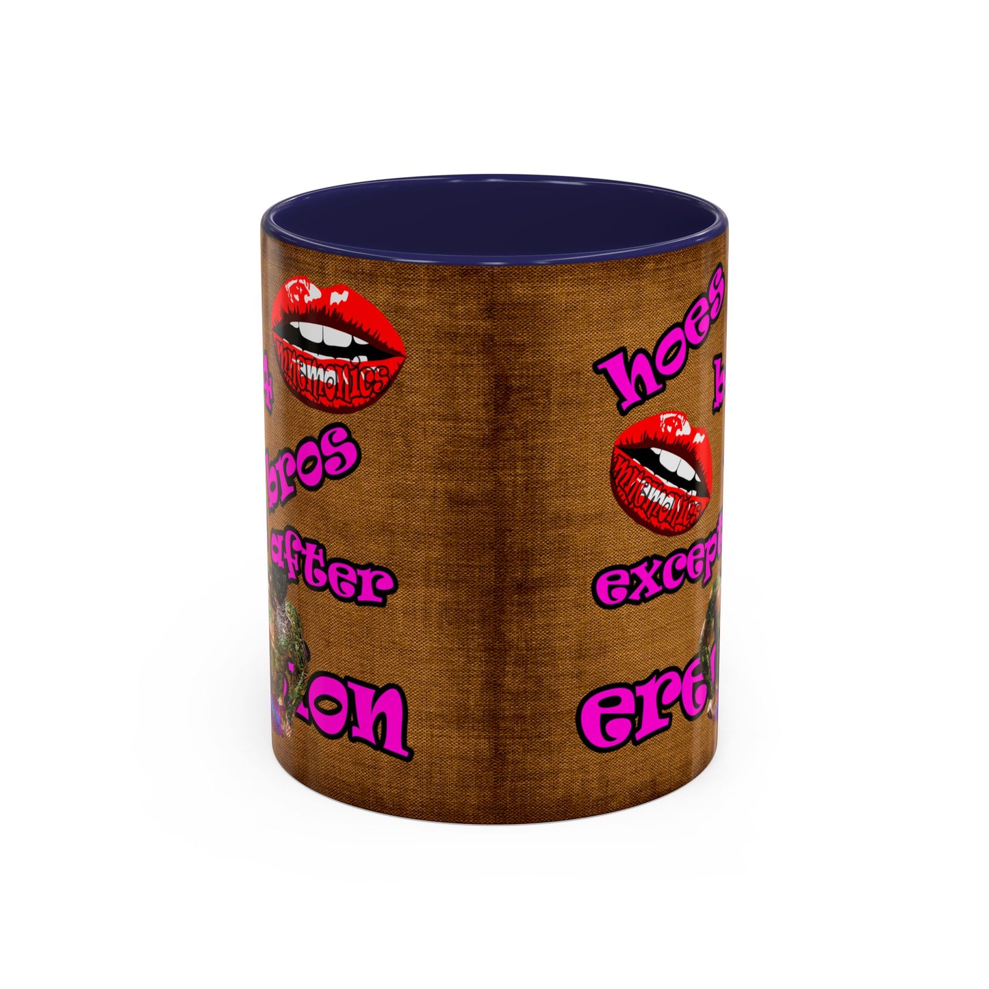 hoes b4 bros - Accent Mug (brown papyrus)