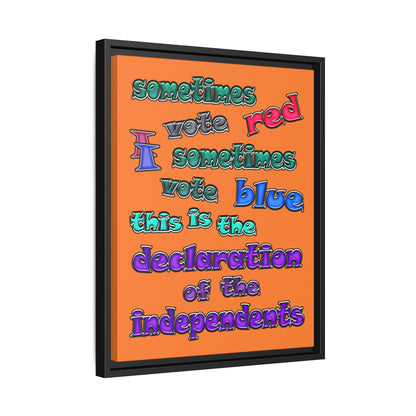 declaration of the independents - framed canvas art (crusta)