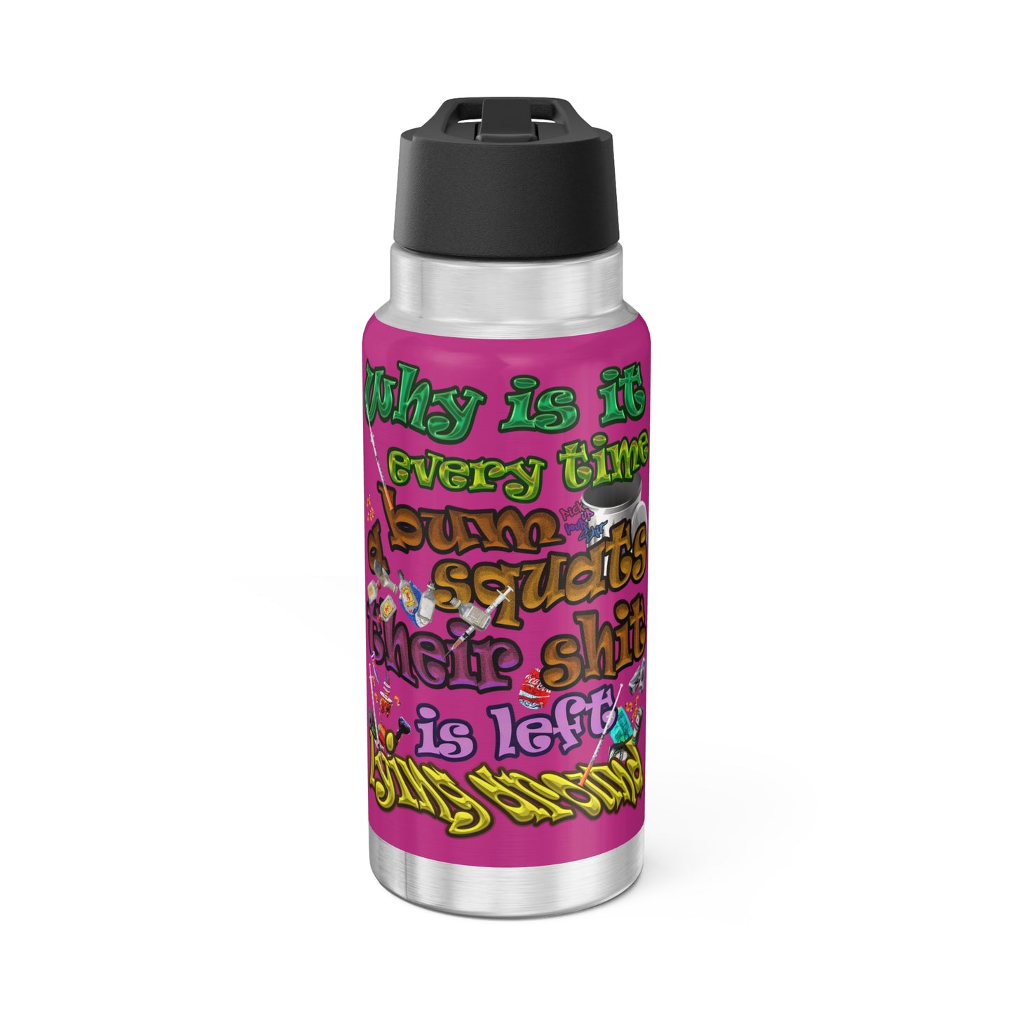 the bum's shit - Gator Tumbler, 32oz (pink)