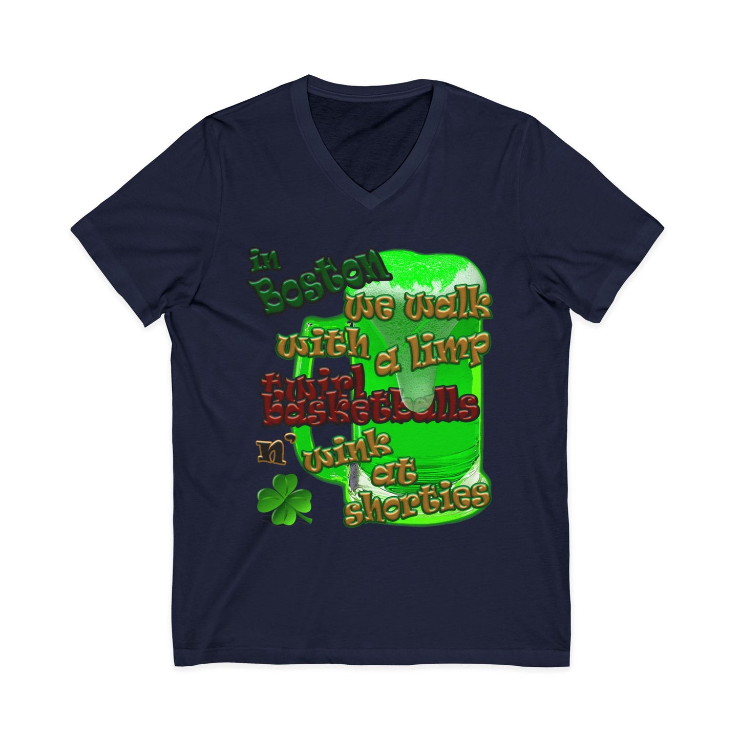 celtics logo - Unisex Jersey Short Sleeve V-Neck Tee