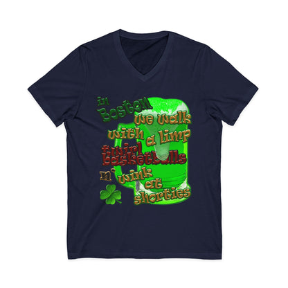 celtics logo - Unisex Jersey Short Sleeve V-Neck Tee