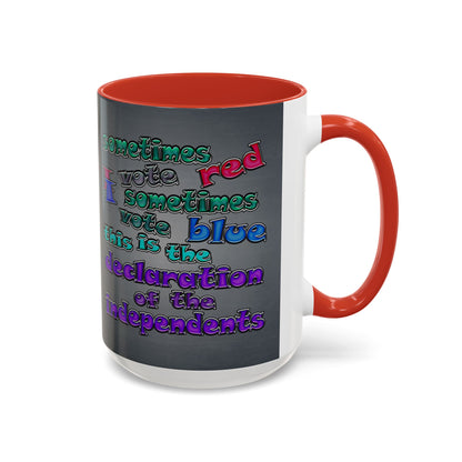 declaration of the independents - Accent Mug (grey-light grey)