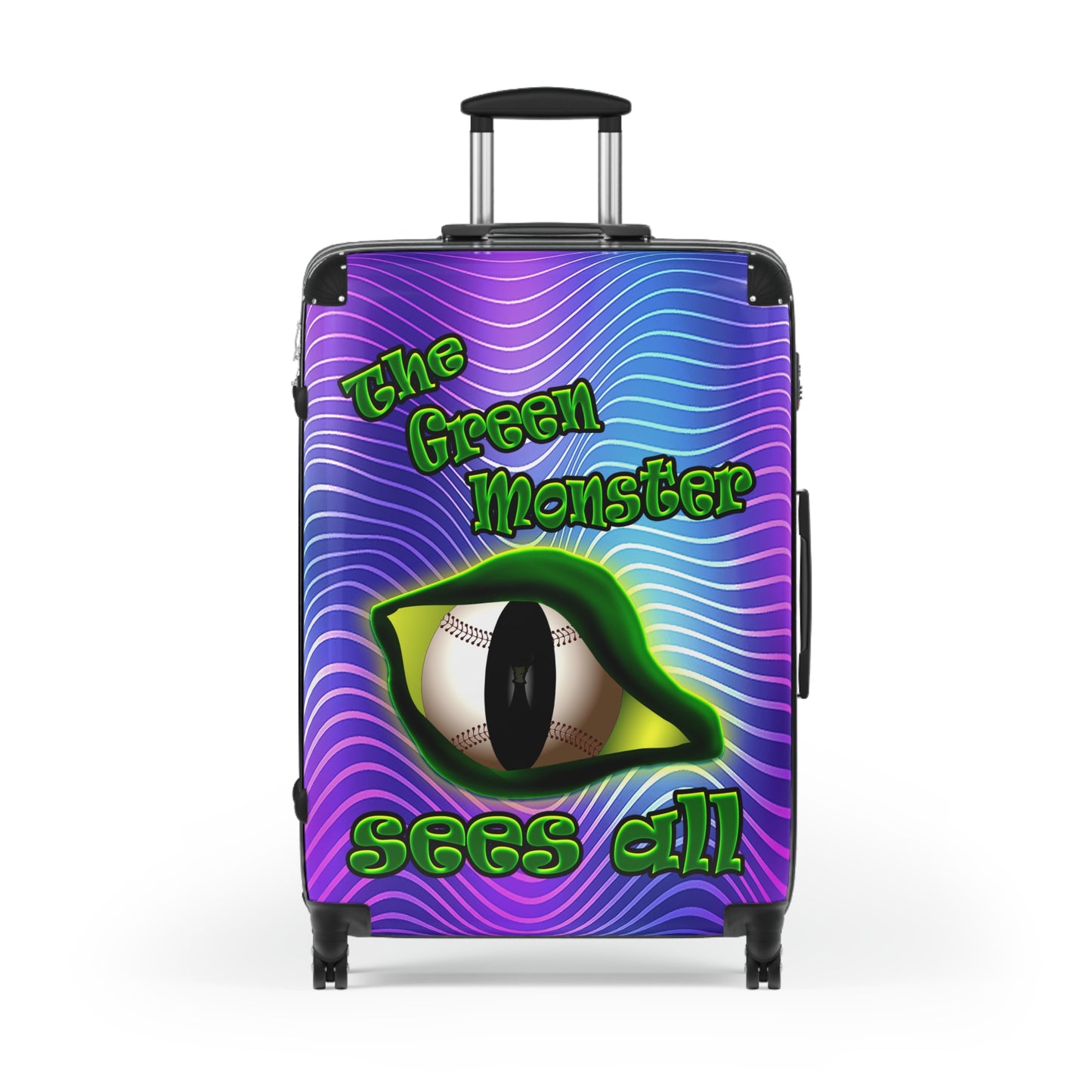 green monster - Suitcase (purple wave)