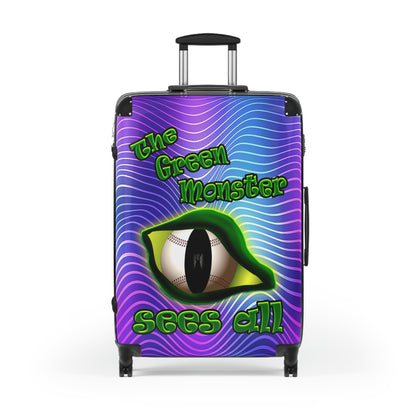 green monster - Suitcase (purple wave)