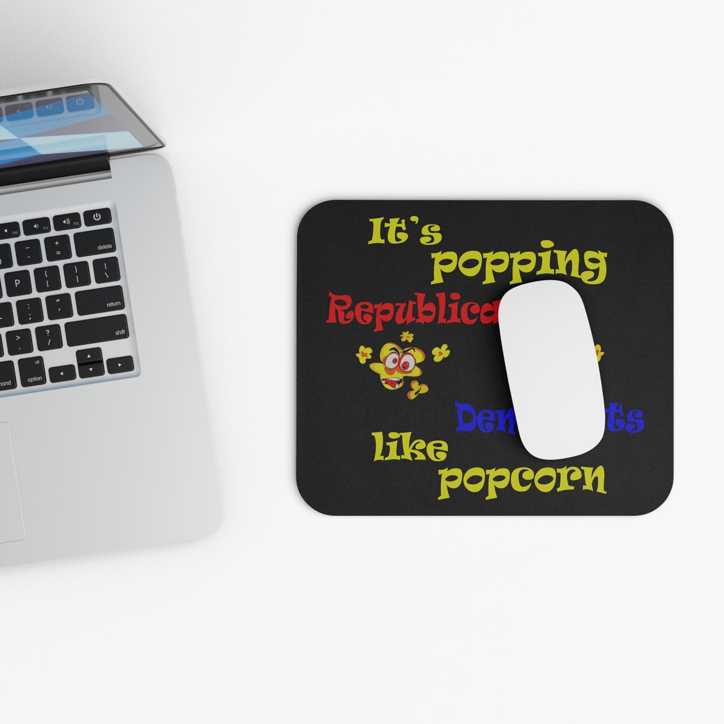 popping like popcorn - Mouse Pad (Rectangle) (black)