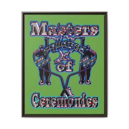 em cee squared - framed canvas art (green)