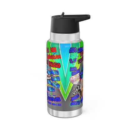 drop the beat - Gator Tumbler, 32oz  (rainbow split)