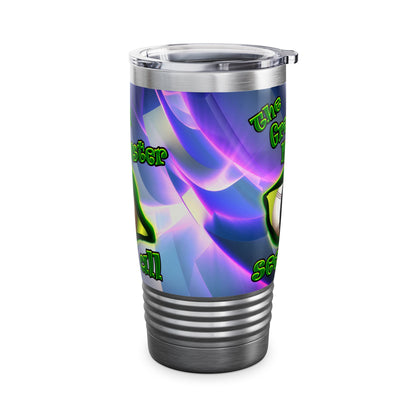 green monster - Ringneck Tumbler, 20oz (grey-pink wave)