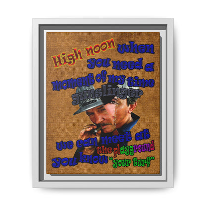 high noon - framed canvas art (brown papyrus)
