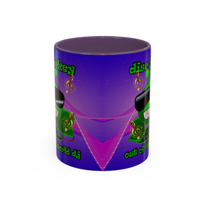 disc jockey - Accent Mug (purple-pink wave)