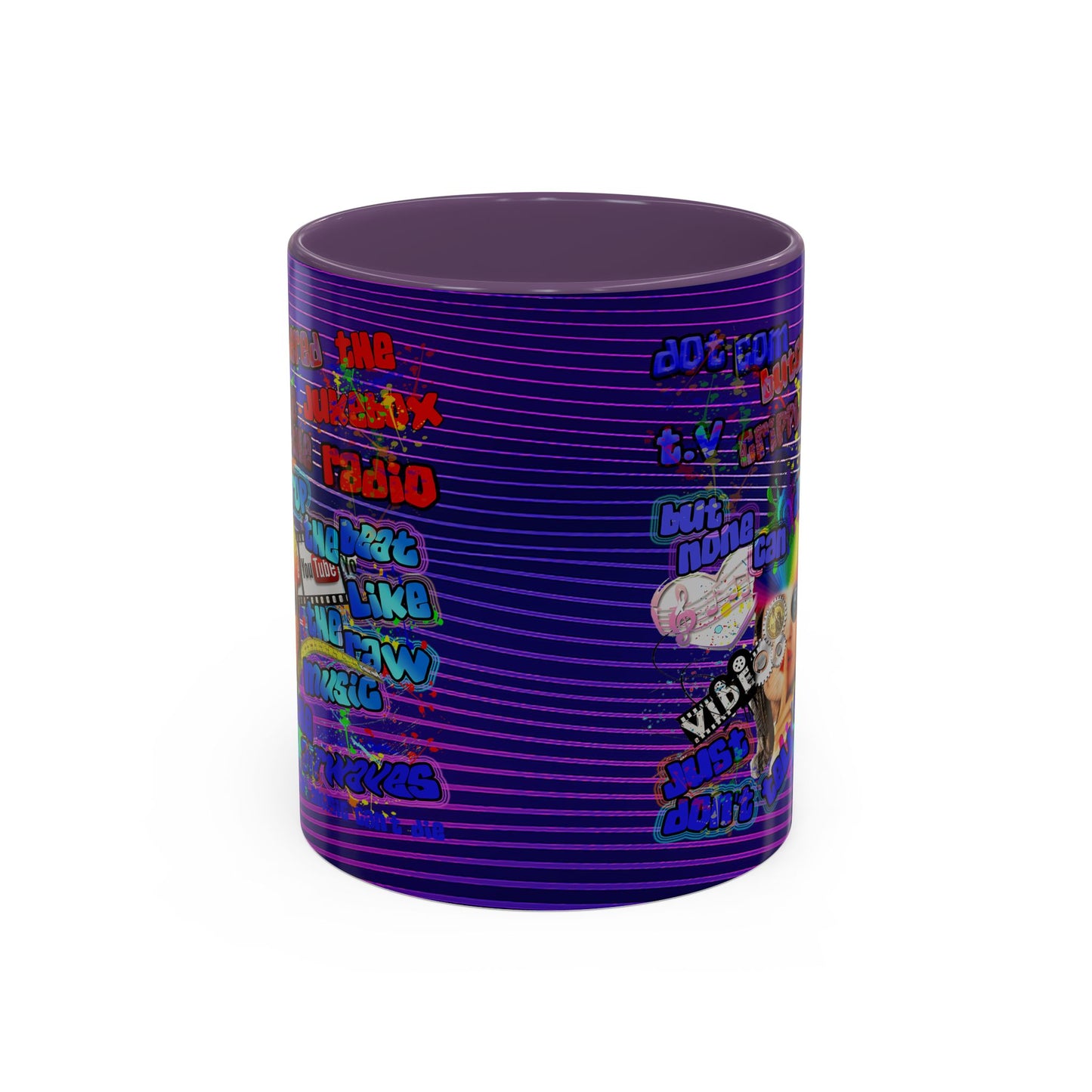 drop the beat - Accent Mug (purple wave)