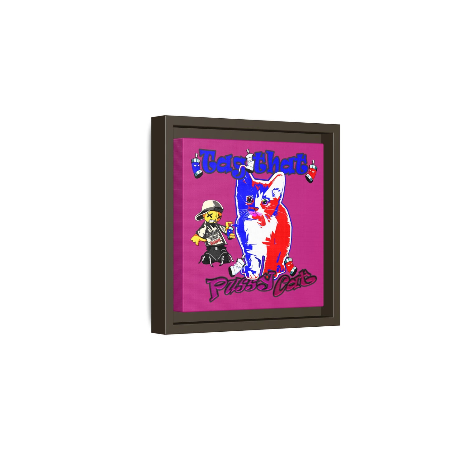 tag that - framed canvas art (pink)