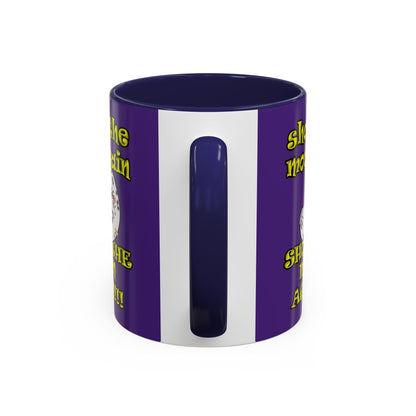 shoot the moon again - Accent Mug (purple)