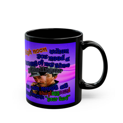high noon - Black Mug (purple-pink wave)