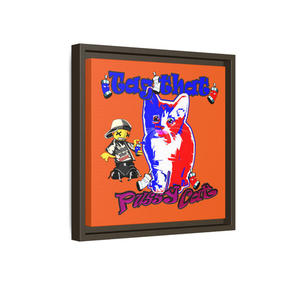 tag that - framed canvas art (orange)