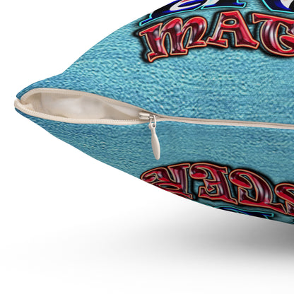 rw&b lives matter - Spun Polyester Square Pillow - (faded blue)