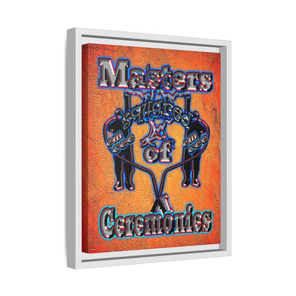 em cee squared - framed canvas art (burnt orange)
