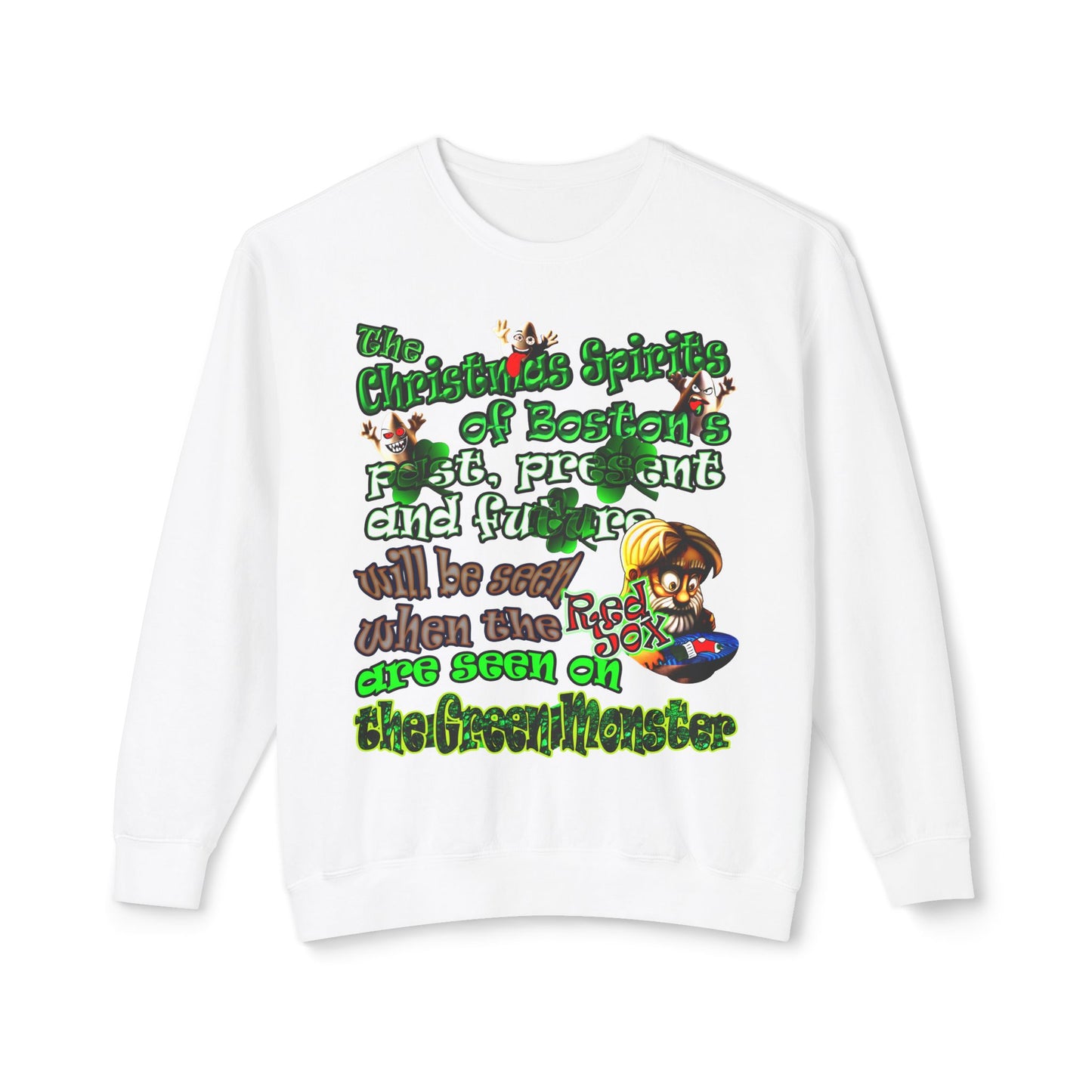 christmas spirits of boston - Unisex Lightweight Crewneck Sweatshirt