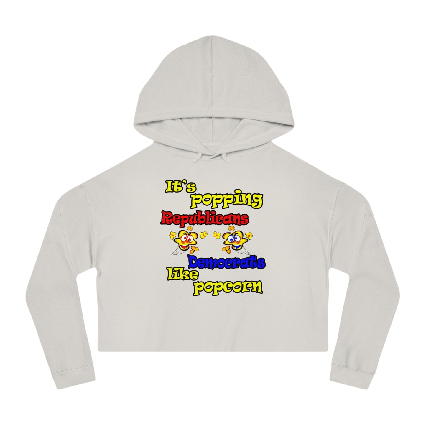popping like popcorn - Women’s Cropped Hooded Sweatshirt