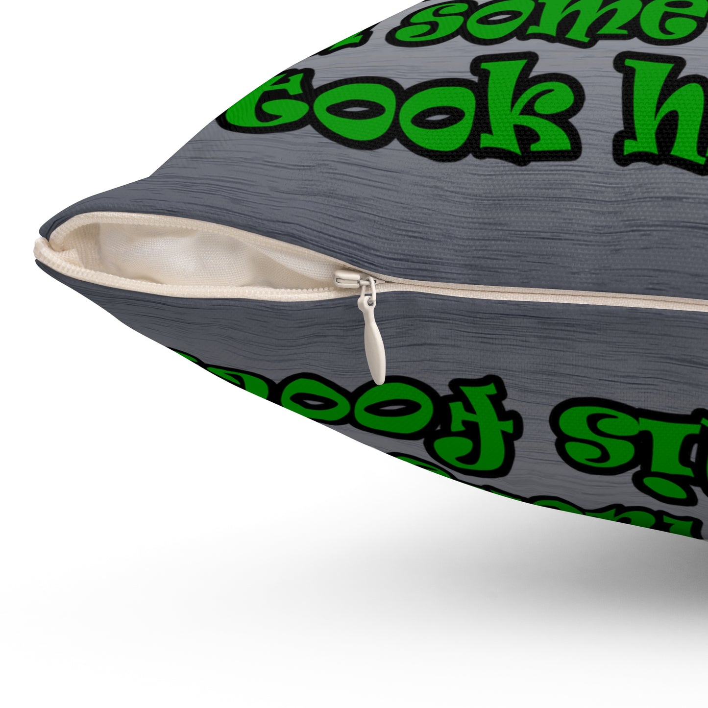 turtle race - Spun Polyester Square Pillow - (brushed nickel)