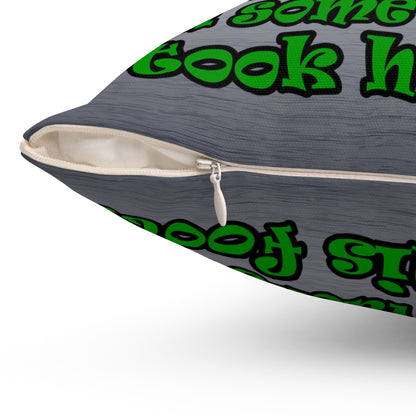 turtle race - Spun Polyester Square Pillow - (brushed nickel)