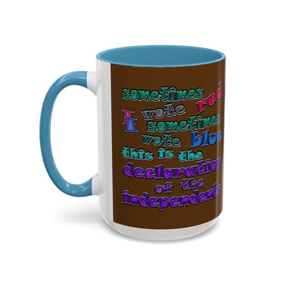 declaration of the independents - Accent Mug (brown)