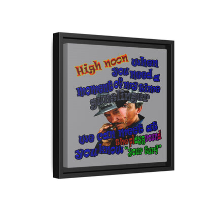 high noon - framed canvas art (grey)