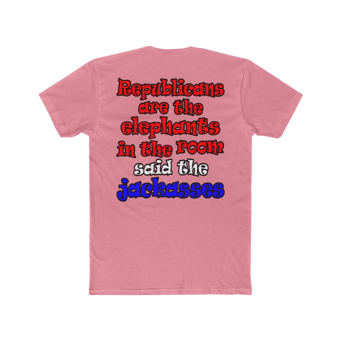 donkeys and elephants - Men's Cotton Crew Tee