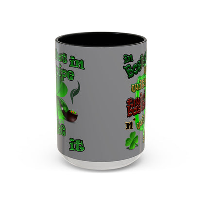 celtics logo - Accent Mug (grey)