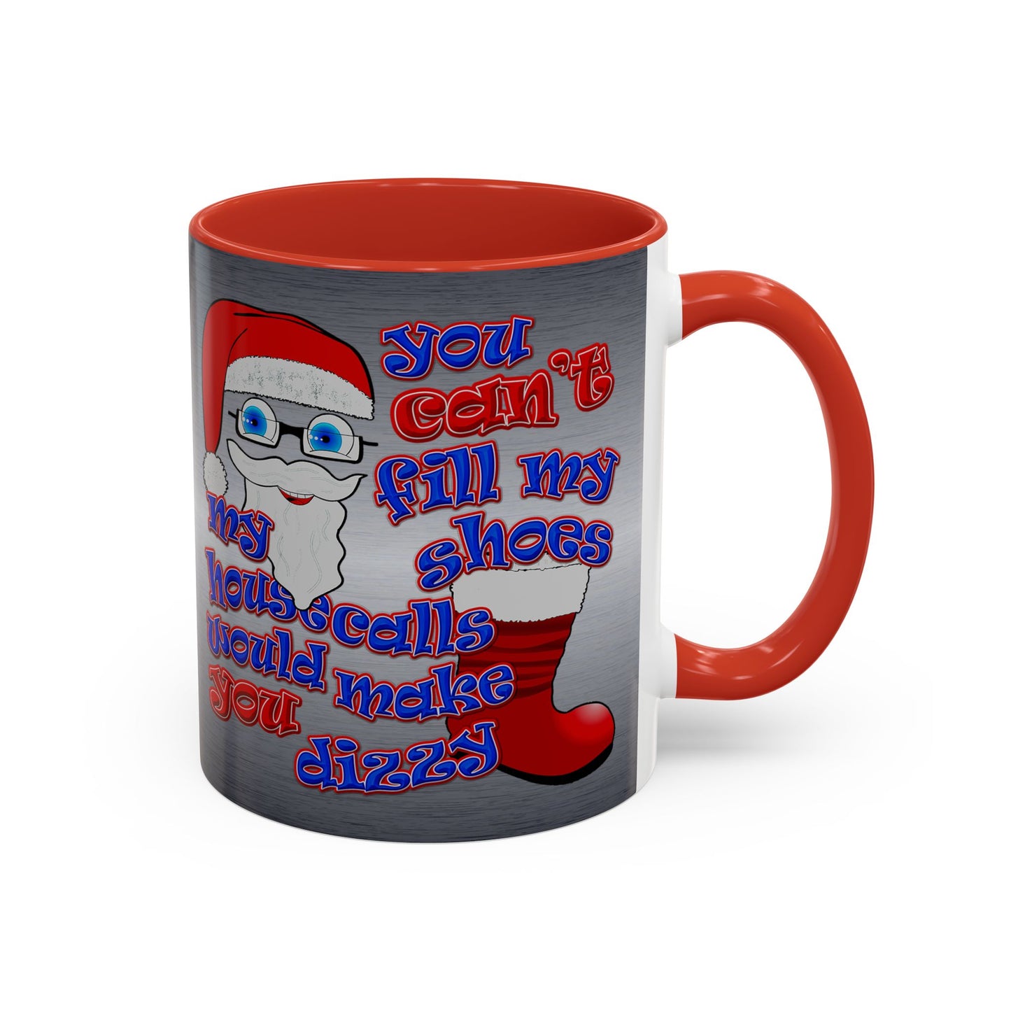 santa's shoes - Accent Mug (brushed nickel)