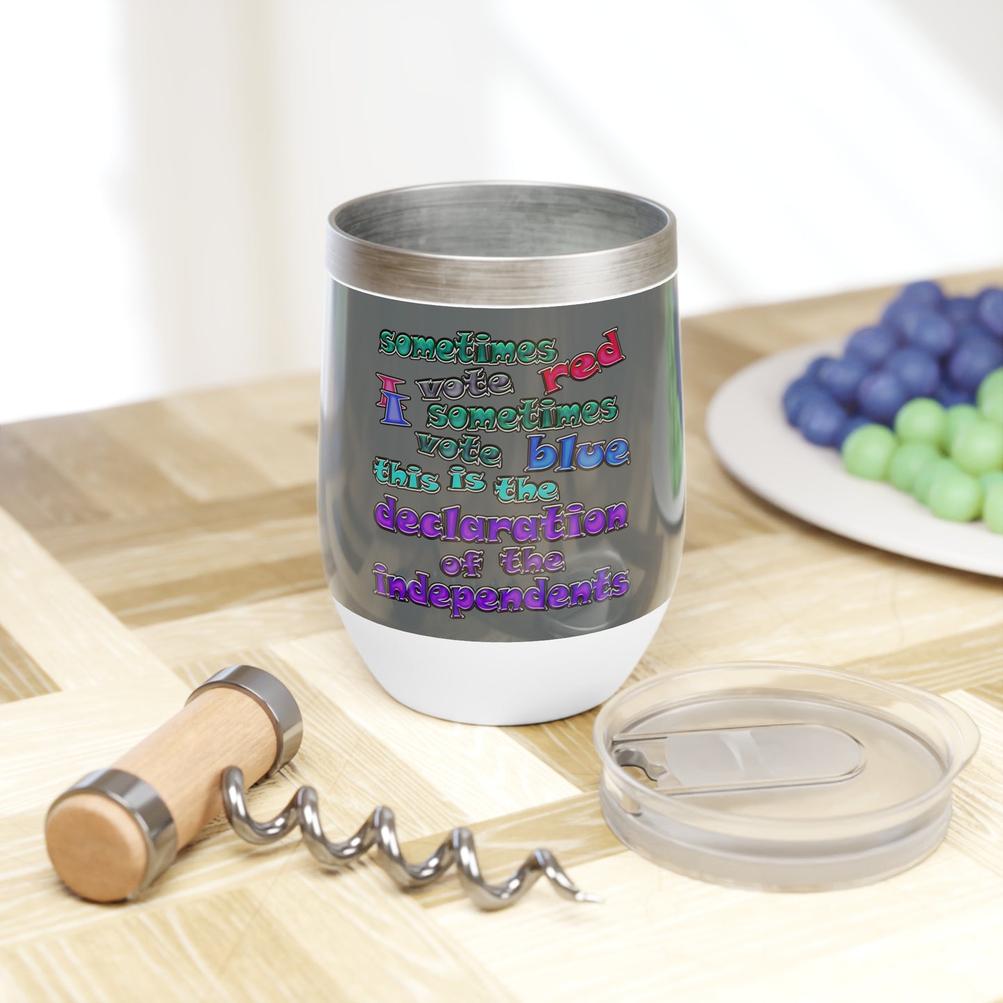 declaration of the independents - Chill Wine Tumbler (dark grey)