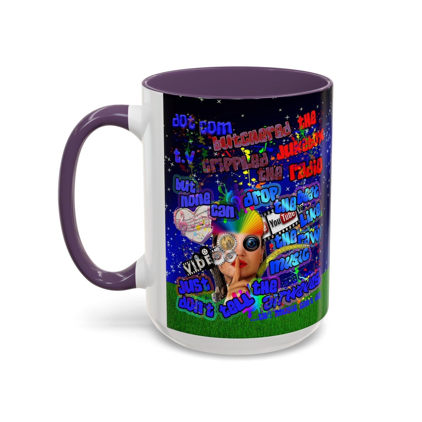 drop the beat - Accent Mug ('snoops' background)
