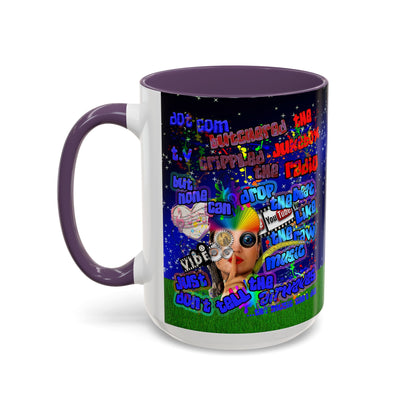 drop the beat - Accent Mug ('snoops' background)