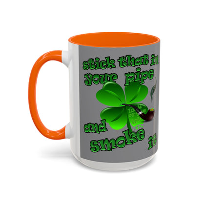 celtics logo - Accent Mug (grey)