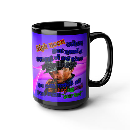 high noon - Black Mug (purple-pink wave)