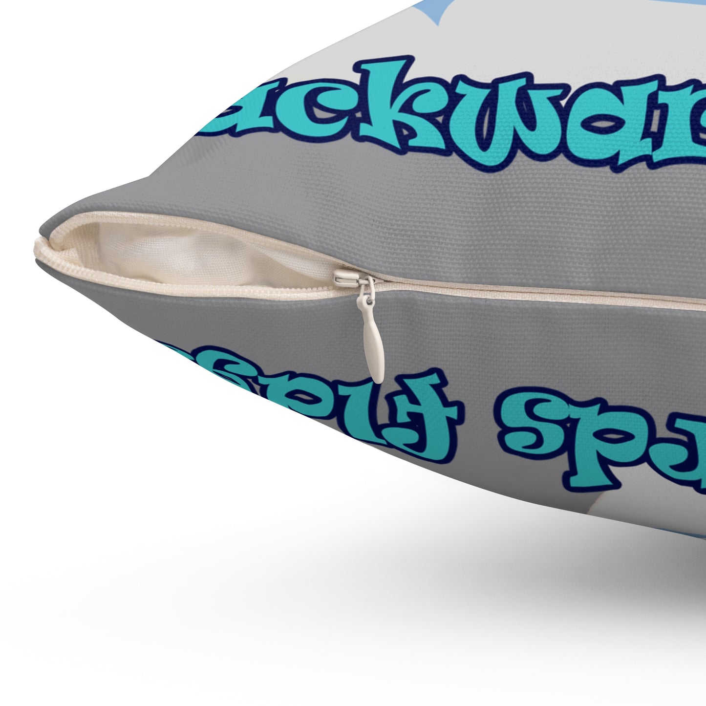 shoot for the stars - Spun Polyester Square Pillow - (grey)