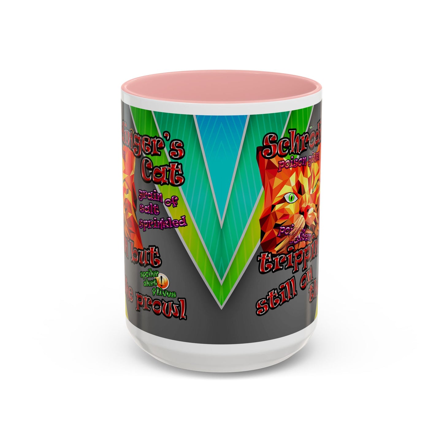 schrodinger's cat - Accent Mug (rainbow split)