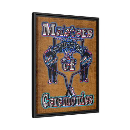 em cee squared - framed canvas art (brown papyrus)