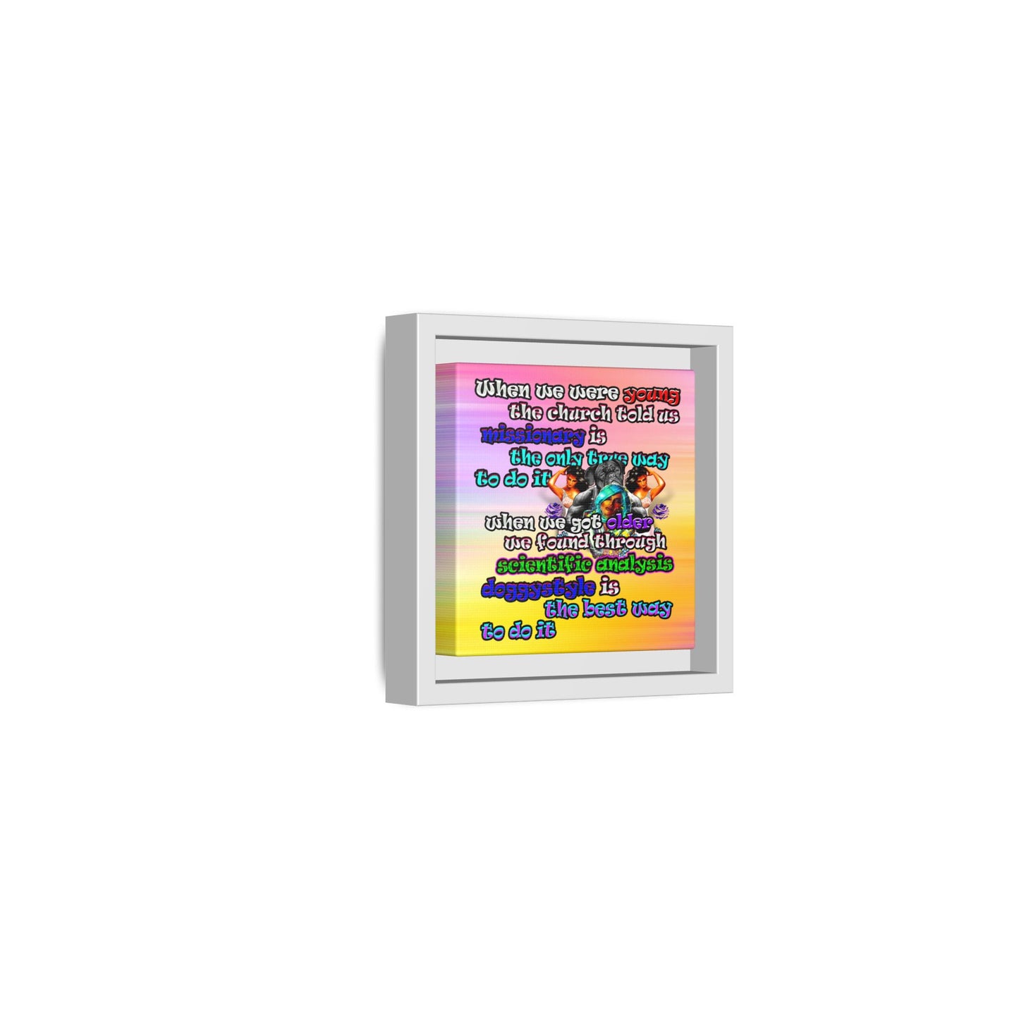 doggystyle - framed canvas art (color blur)